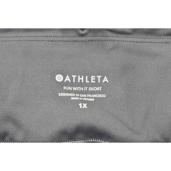 Athleta Black Skort 1X Polyester Preowned Women's Short Run with it skort - Picture 6 of 7